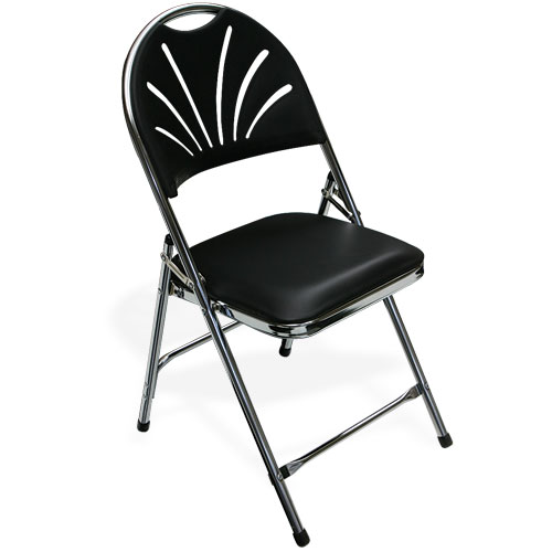 Black Folding Padded Chair Indoor Only American Party