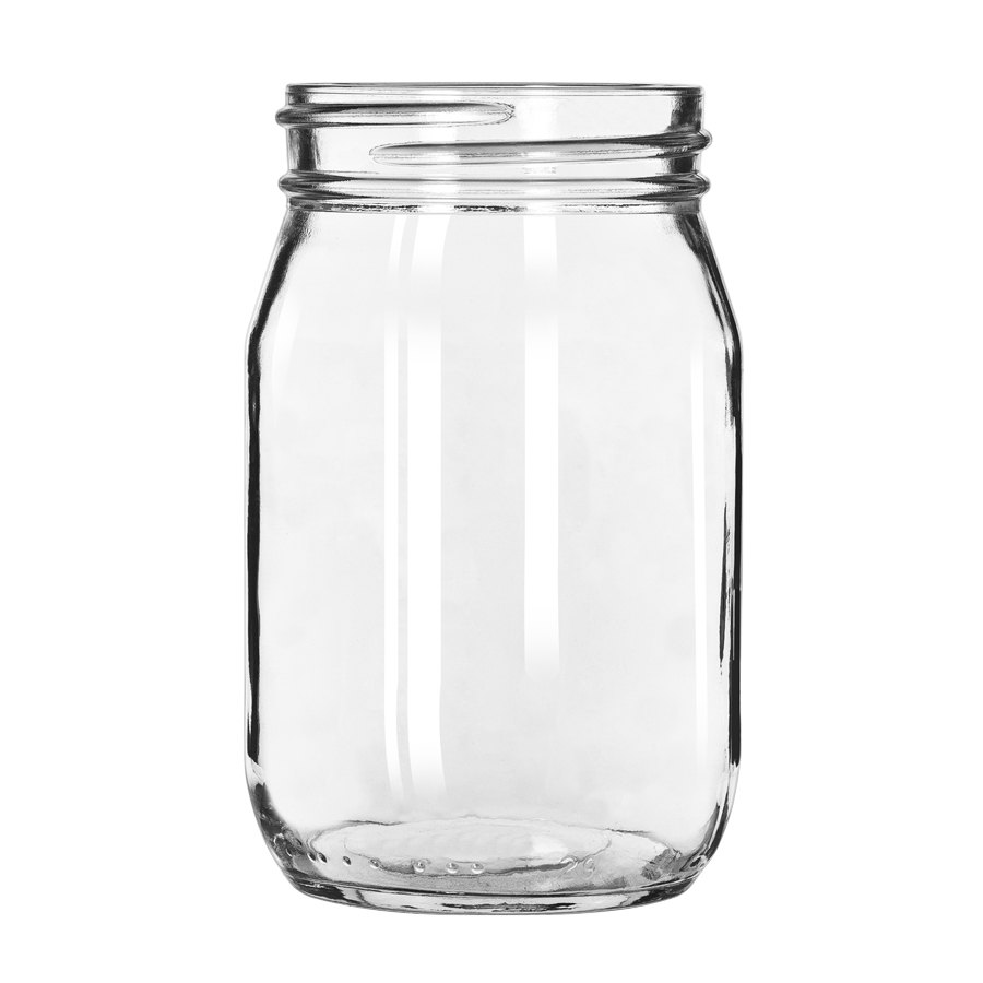 Mason Jar 16oz Glass